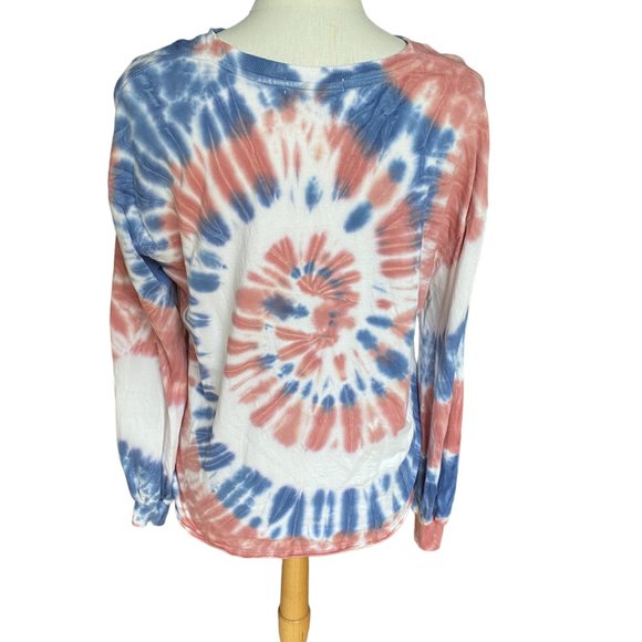 C&C California Tie Dye Faded Red Blue Surf Cali Hippie Crewneck Sweatshirt-S - Picture 10 of 15